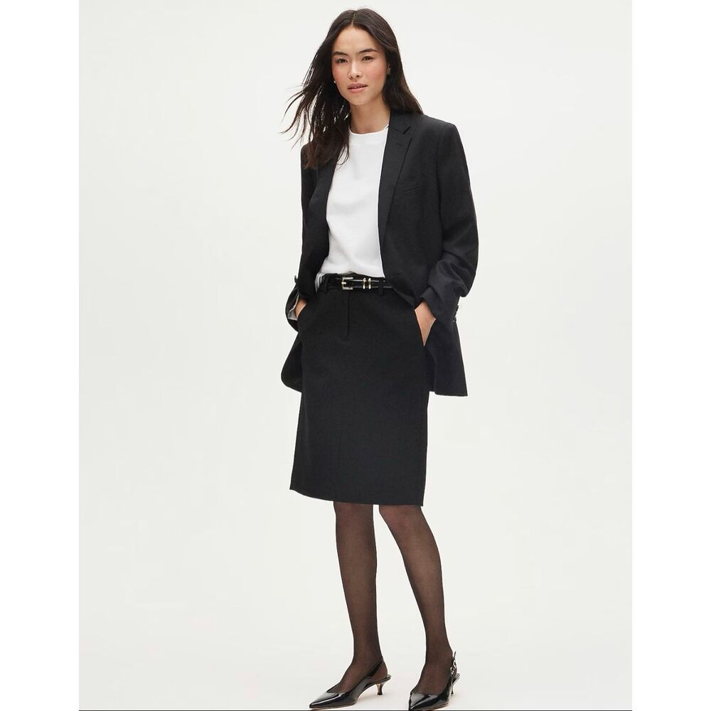 J. Crew Trouser pencil skirt in four-season stretch Black NWT size 6